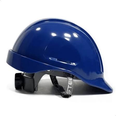 Capacete Turtle aba carneira e suspenção cor azul Steelflex